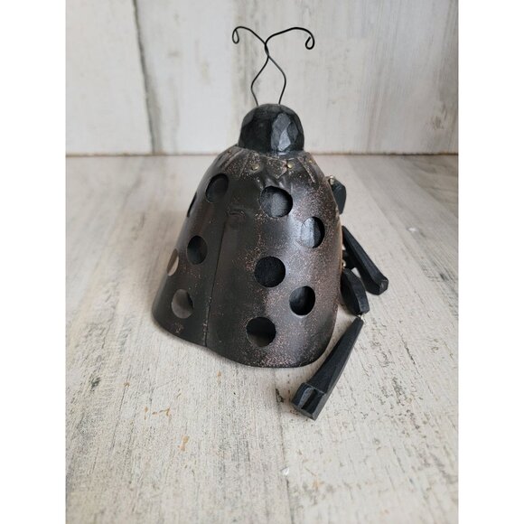 Vintage unique wooden ladybug dangling leg jointed home decor figure - Picture 3 of 6